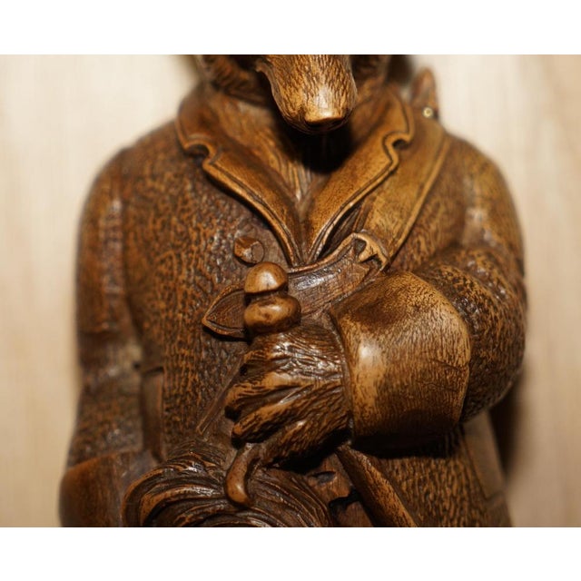 Antique Musical Black Forest Hand Carved Fox Whip Hook, 1880 For Sale - Image 6 of 18