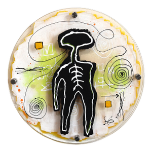 EchoLayer: Solar Nomad - Figurative Expressionist Abstract Layered Original Artwork by Soren Grau