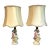 Antique Porcelain French Louis XIV Couple Porcelain Boudoir Lamps With Shades - a Pair For Sale