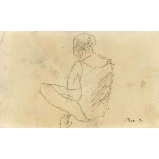 Pencil drawing realized by Mino Maccari in 1928 ca. Hand signed in pencil lower right. Very good condition. This piece is...