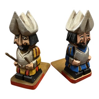 1970s Scandinavian Style Wooden Bookends - a Pair For Sale