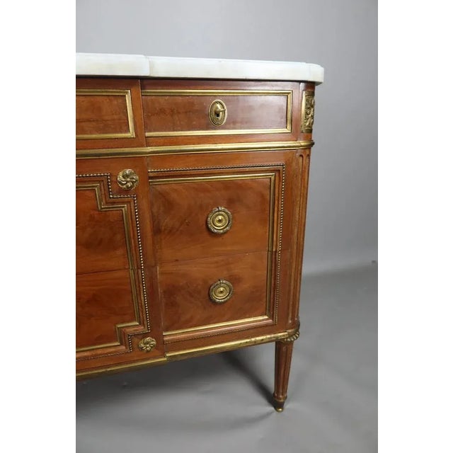Vintage Louis XVI Maroon Dresser For Sale - Image 9 of 11