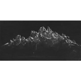 Melted by Todd Carpenter | Oil on board Abstract depiction of a jagged mountain peak. For Sale