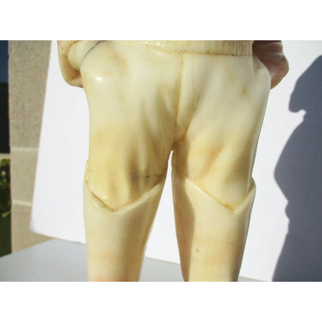 1920s Art Deco Alabaster Boy Sculpture For Sale In New York - Image 6 of 13