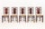 Set of Five Chinese Duck Motif Multi-Wood Inlaid Dining Chairs, with upholstered seats. 35.75" H x 17.5" W x 17" D; seat:...