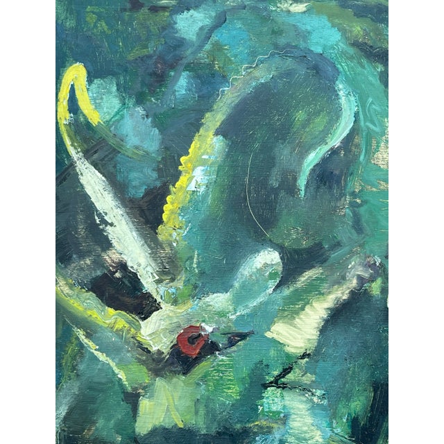 Pat Berger Abstract Oil Painting on Artist Board For Sale In Los Angeles - Image 6 of 7