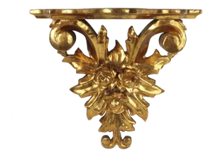 Italian Rococo Style Carved Floral Gilt Wood Wall Bracket