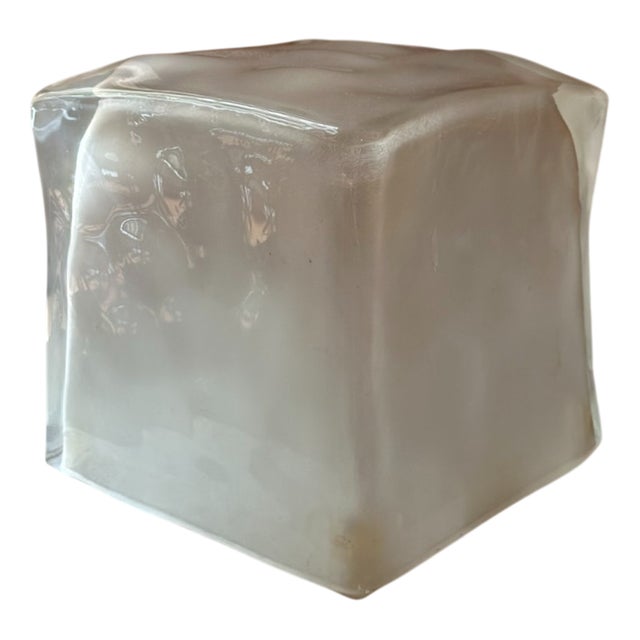 Vintage Scandinvian Ice Cube Lamp in Frosted Glass from Ikea, 1990s For Sale