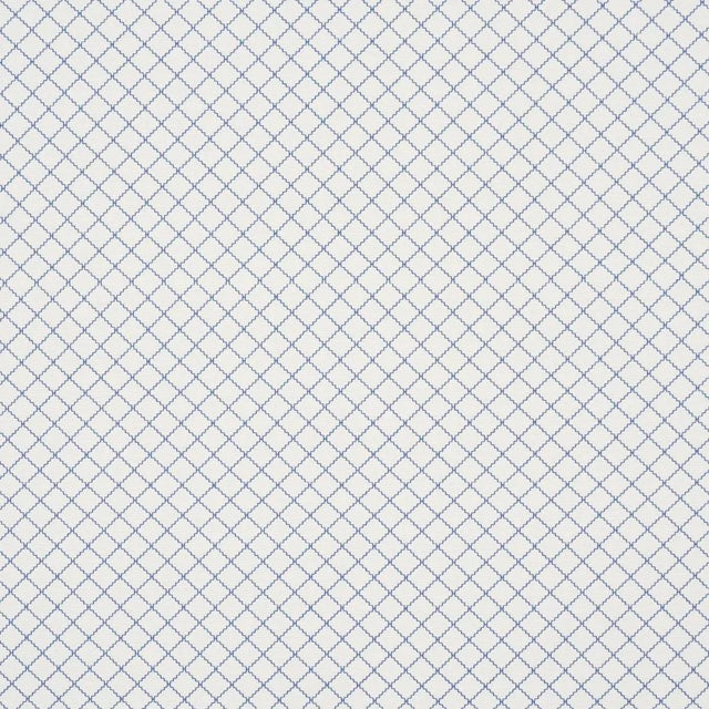 Schumacher X Mark D. Sikes Maggie Lattice Fabric In Indigo For Sale