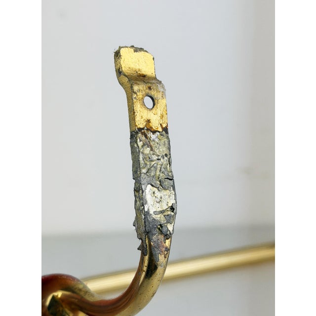Hollywood Regency French Gold Tone Swan Bathroom Set, Bathroom Towel Ring, Towel Rail, and Wall Hook, 1970s, Set of 3 For Sale - Image 10 of 18
