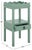 Contemporary Darlyn Scalloped 1 Drawer Accent Table in Sage For Sale - Image 3 of 10