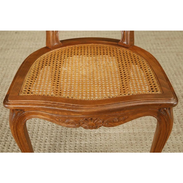 Pair of Antique Louis XV Style Walnut Caned Side Chairs, France, 19th Century For Sale - Image 16 of 18