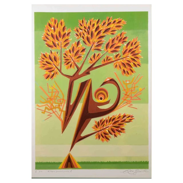Leo Guida, Temporary Tree 2, Lithograph, 1970s For Sale