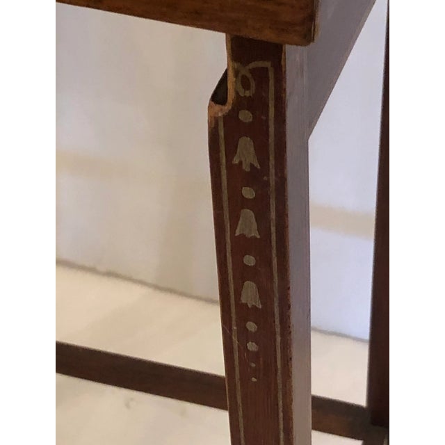 Traditional Vintage Hand Painted Nesting Tables in Pastel Colors -Set of 3 For Sale - Image 3 of 12