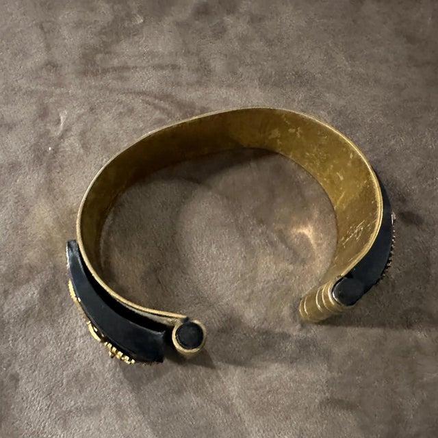 1930 Antique Jean Painlevé Art Deco Bakelite and Brass Seahorses French Bracelet For Sale - Image 12 of 14