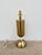 Modern Lamp White Quartz / Brass. Hourglass shape. Showroom floor sample.