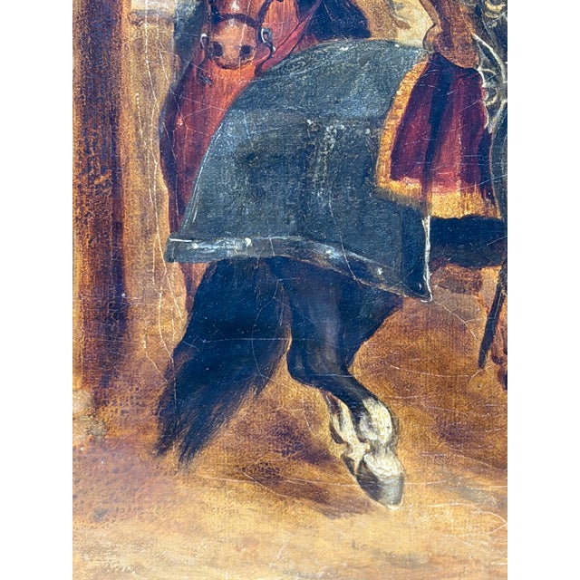 19th-Century British Victorian Renaissance Knight Equestrian Oil Painting, Circle of Sir John Gilbert Ra For Sale - Image 9 of 18