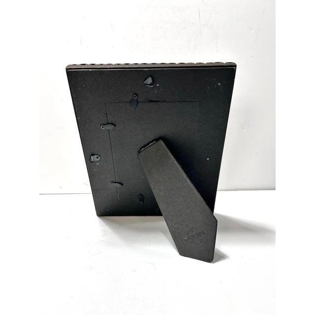 Mid 20th Century Vintage Bamboo Picture Frame - Coastal Boho Natural Rattan Style Desk Frame For Sale - Image 5 of 7