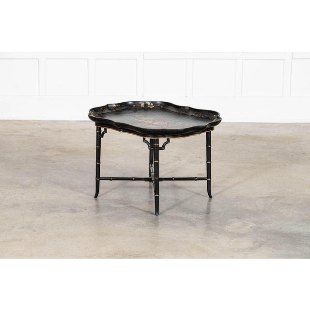 Chinoiserie Tray Table from Jennens & Bettridge, 1890s For Sale - Image 3 of 17