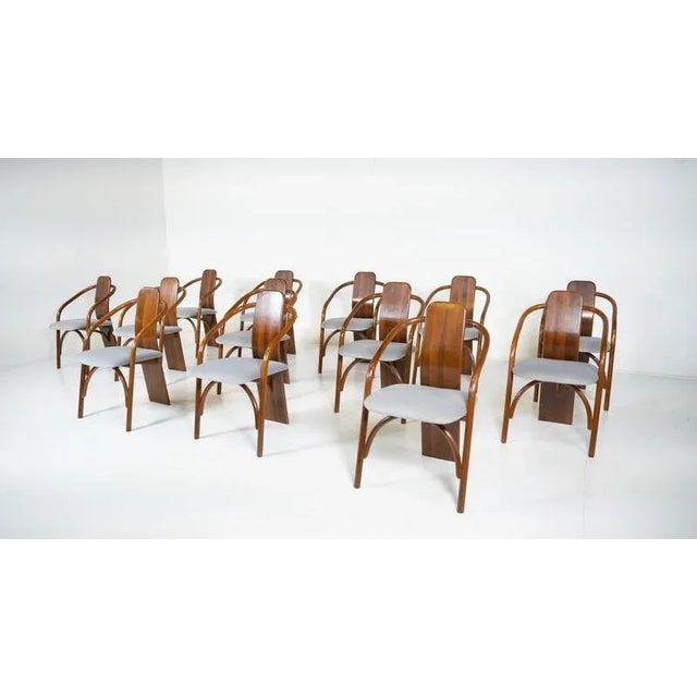 Mid-Century Modern Chairs Model 830 attributed to Mario Marenco & Antonella Scarpitta, 1980s, Set of 13 For Sale - Image 6 of 18
