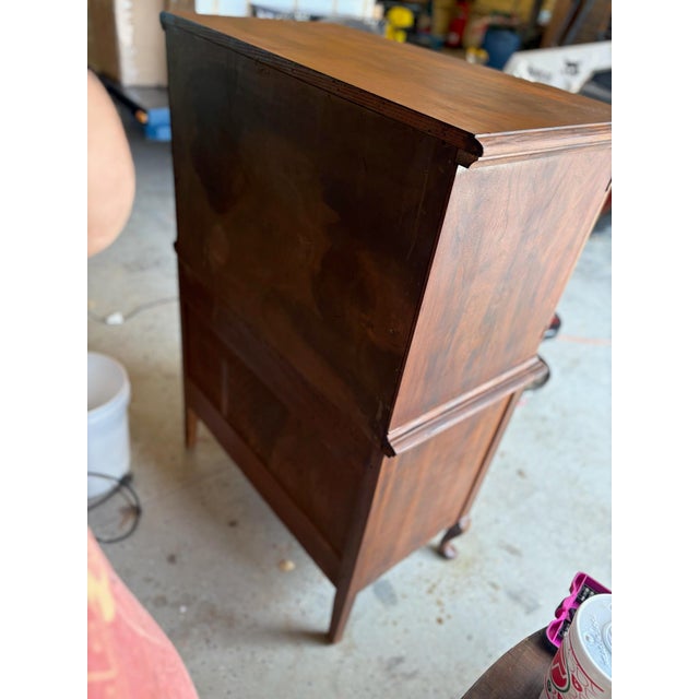 Brown Linen Closet With Victorian Hardware For Sale - Image 8 of 12
