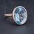 Blue Topaz Solitaire Ring 18k Rose Gold, Size 6.5 For Sale - Image 4 of 10