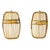 Rattan and Bamboo Coat Rack with Mirror in the style of Franco Albini, Italy, 1960s, Set of 2 For Sale - Image 12 of 12