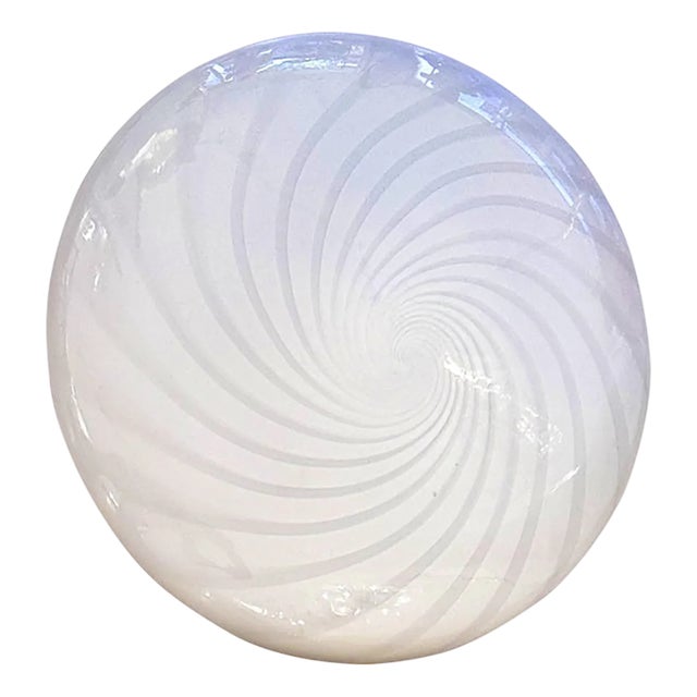 Italian Milky-White Swirls Murano Glass Wall Sconce by Simoeng For Sale