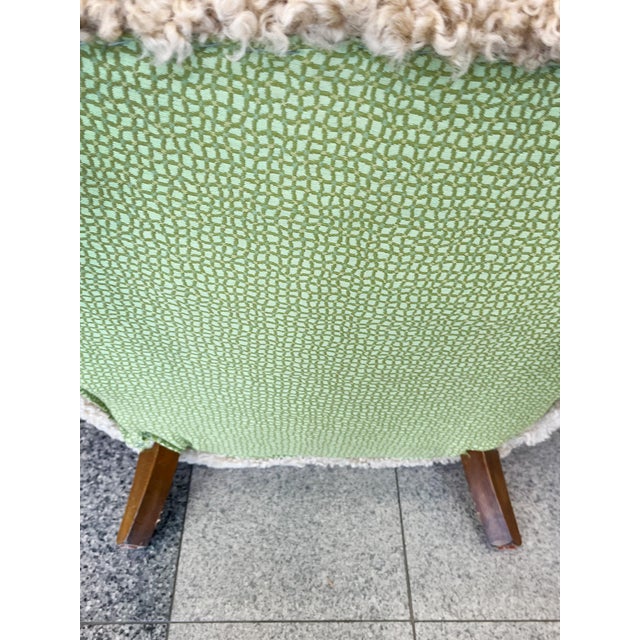 Danish Modern Lounge Chair in Shearling in the Style of Fritz Hansen For Sale - Image 14 of 14