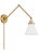 2020s Chapman & Myers by Visual Comfort Studio Wellfleet Double Arm Cone Task Sconce, Matte White & Burnished Brass For Sale - Image 5 of 6
