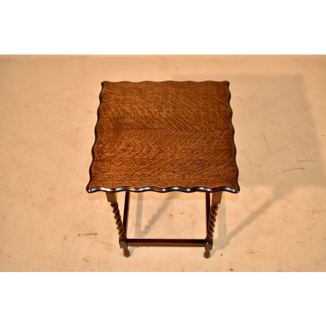 1900 - 1909 Circa 1900 Edwardian Oak Side Table From England For Sale - Image 5 of 7