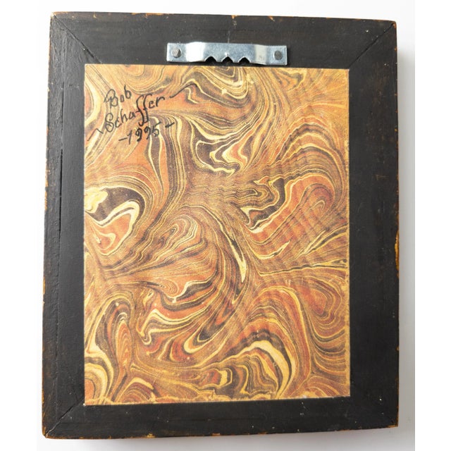 1990s 1990's Decorative Cut Silk and Paper Silhouette by Bob Schaffer For Sale - Image 5 of 7