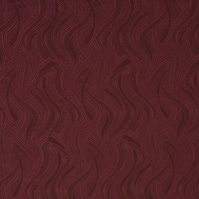 Sample - Schumacher Quilted Waves Indoor/Outdoor Fabric In Merlot For Sale