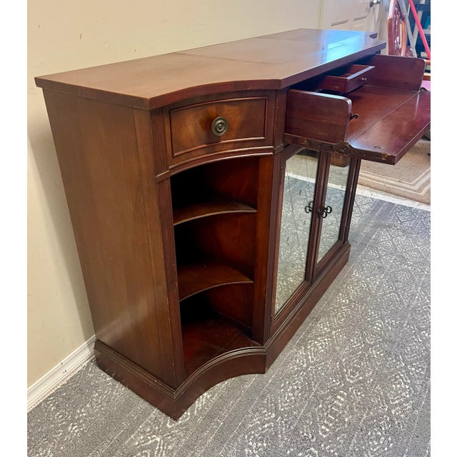 Mid 20th Century Bookcase Console Desk Buffet Mid Century Vintage For Sale - Image 5 of 10