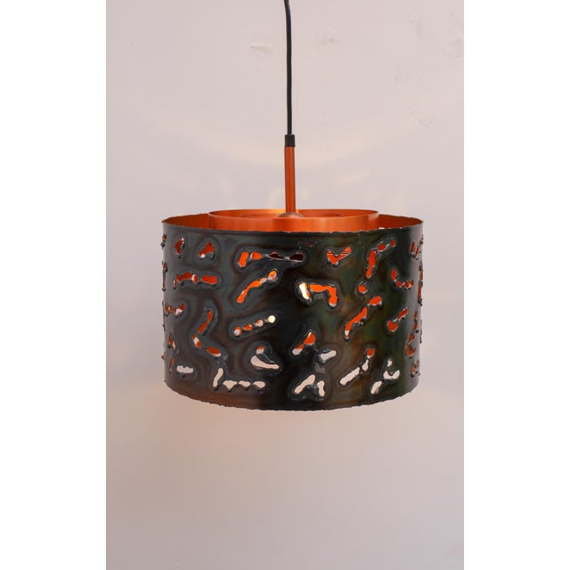 Brutalist Copper Pendant Lamp from Boréns, 1970s For Sale - Image 12 of 13