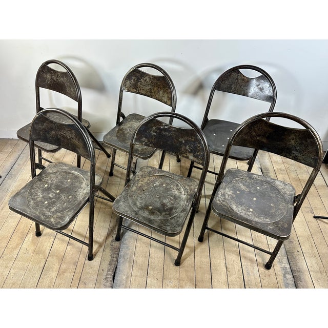 Gray Industrial Chairs, 2000s, Set of 6 For Sale - Image 8 of 9