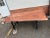 Mid 20th Century Live Edge Solid Thick Wood Top & Hammered Metal Base Dining Table For Sale In Washington DC - Image 6 of 11