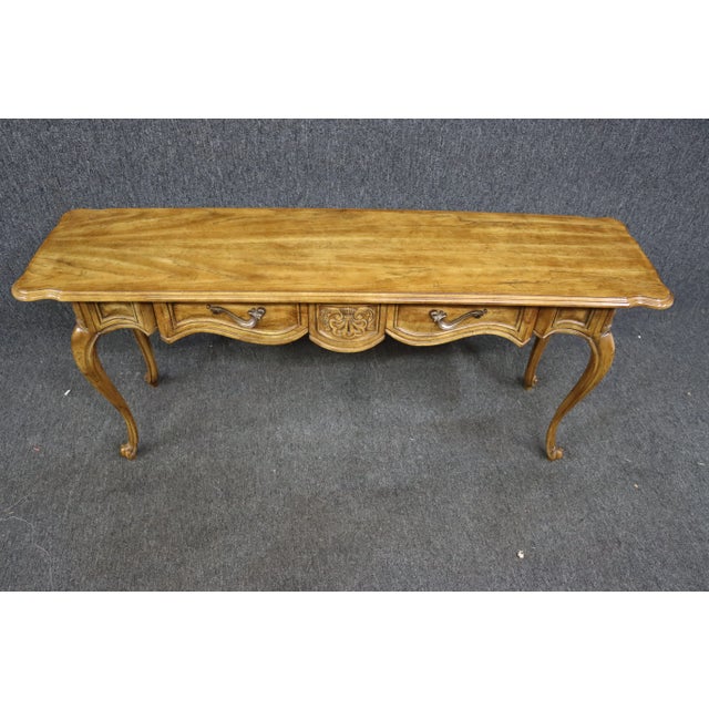 Louis XV Style Carved Fruitwood Console Table For Sale - Image 4 of 9