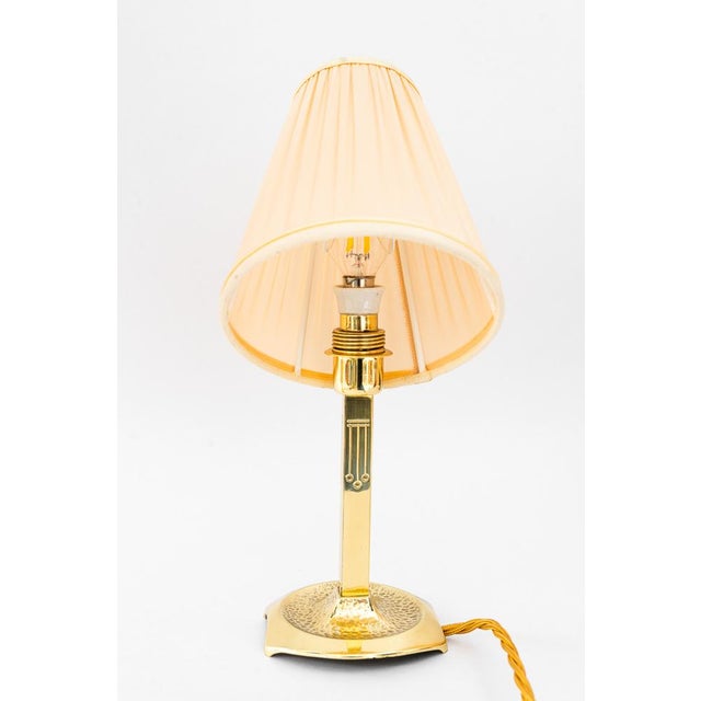 Vintage Art Deco Table Lamps with Fabric Shades, 1920s, Set of 2 For Sale - Image 9 of 16