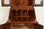 Brown Guido Zichele Style Italian Provincial Carved Walnut Drop Front Secretary Desk With Lighted Bookcase Hutch, Circa 1970s For Sale - Image 8 of 18