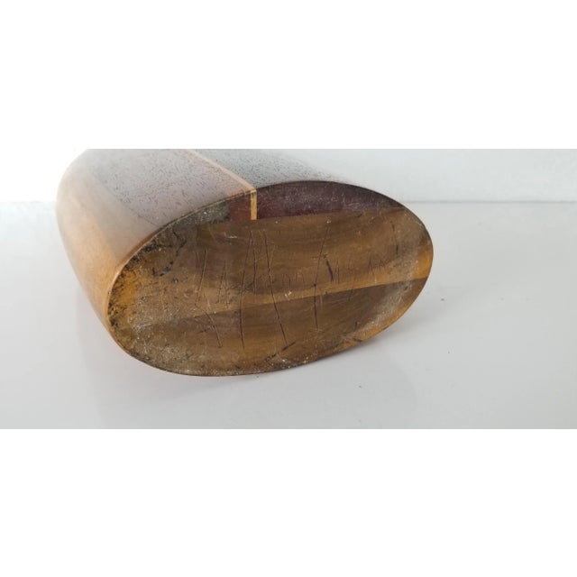 Brown Paul La Montagne Art Turned Wood Vase For Sale - Image 8 of 11