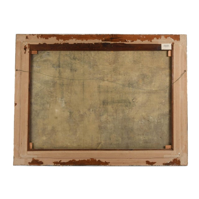 Framed "Seaside Gazing" Oil on Canvas For Sale In Greensboro - Image 6 of 14