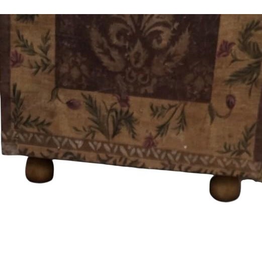 Bombay Company Vintage Boho Folk ArtStorage Cube Side Table For Sale - Image 4 of 5