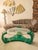 Paint Large Vintage Postmodern American Green Lacquer and Gold Coffee Table in the style of Karl Springer, 1980s For Sale - Image 7 of 16