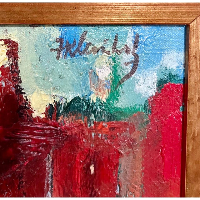 Abstract Frank Kleinholz, Mid Century Mothers, Children Oil Painting Frank Kleinholz WPA Era NYC Tenements, 20th century For Sale - Image 3 of 4