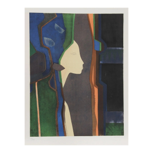 Minaux Original Lithograph Helene-Dame Et Miroir Signed & Numbered 1974