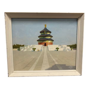 Liu Lin Temple of Heaven Peaking Oil on Canvas Architectural 20th Century Realism China