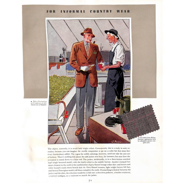 1930s "Apparel Arts Esquire Vol VII 1937 Advance Spring Coronation Number Edward Viii" For Sale - Image 5 of 18