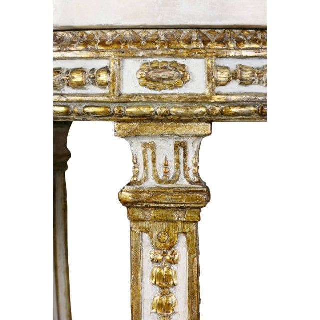 Mid-Century Modern Swedish Neoclassical Giltwood and Painted Torchere - a Pair For Sale - Image 3 of 10