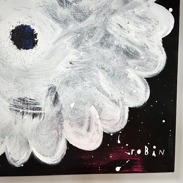 Pop Art Flower Four. Painting by Robin Zingone. Acrylic on Canvas. For Sale - Image 3 of 3